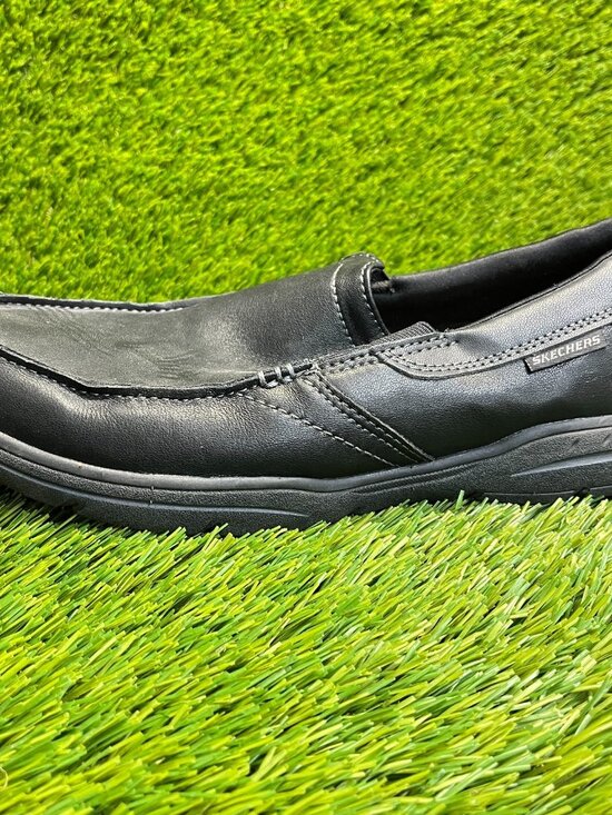 Skechers Harper Forde Mens Size 10 Black Classic Leather Slip-On Loafer Shoes main image 10